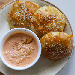 Puff Pastry Cheeseburger Bombs
