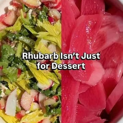 Savory Rhubarb Pickles And Salad