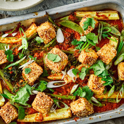 Kimchi-baked Tofu