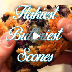 Butteriest Flakiest Blueberry Scones