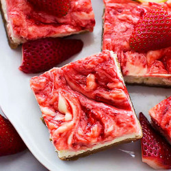 Strawberry Lemon Cheesecake Bars