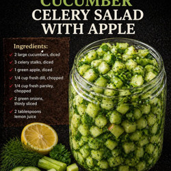 Cucumber Celery Salad with Apple