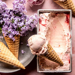 No Churn Strawberry Jam Ice Cream