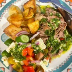 Roast Lamb With Chimichurri Sauce