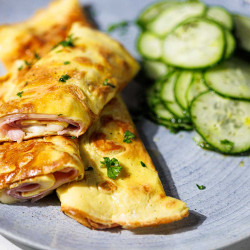 Gerolltes Schinken-käse-omelette – Einfaches Keto &amp; Low Carb Rezept Zum Genießen