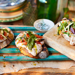 White Bean Toast With Provençal Ratatouille