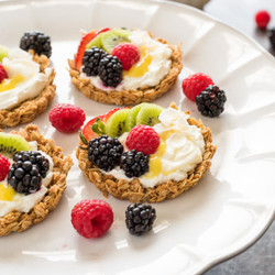 Breakfast Fruit Tarts With Granola Crust {gf, Veg}