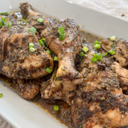Baked Jerk Chicken With Jerk Gravy