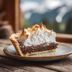 Old Fashioned Chocolate Pie With Golden Meringue