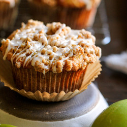 Paleo Apple Crumb Protein Muffins