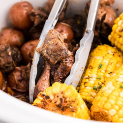 Slow Cooker Steak, Potatoes, And Corn