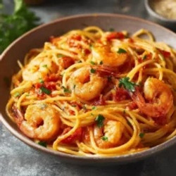 Spaghetti Mit Garnelen Und Tomatensahnesauce – Cremig &amp; Aromatisch