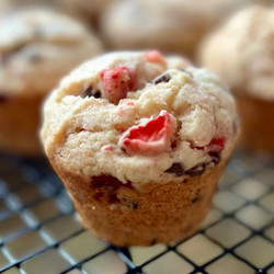 Strawberry Chocolate Sourdough Muffins