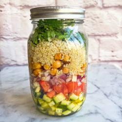 High-protein Chickpea Quinoa Salad