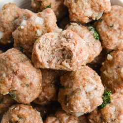 Healthy Turkey Feta Meatballs (greek)