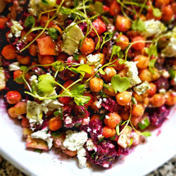 Chickpea Salad With Beets And Feta