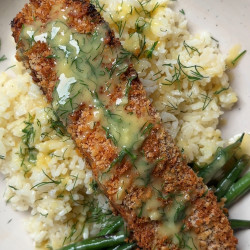 Dijon Dill Panko Crusted Salmon