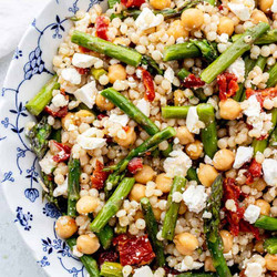 Asparagus Couscous Salad With Feta And Chickpeas