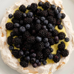 Pavlova With Lemon Curd And Berries