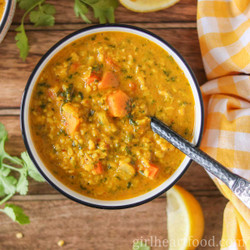 Yellow Split Mung Bean Soup With Coconut Milk