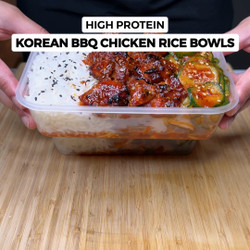 High Protein Korean Bbq Chicken Rice Bowls