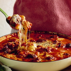 Mum's One-pan Cheesy Meatball And Gnocchi Bake
