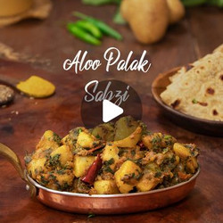 Aloo Palak Sabji | Potato Spinach Curry | Side Dish For Chapati