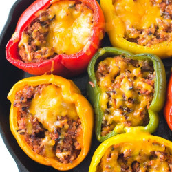 Ground Turkey Stuffed Peppers