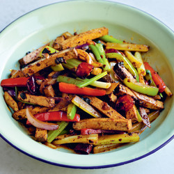 Stir-Fried Tofu with Black Bean and Chilli