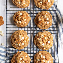 White Chocolate Biscoff Cookies