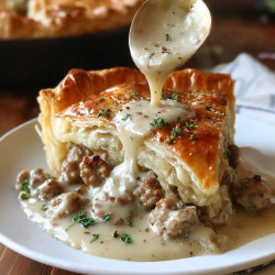 Sausage Gravy Puff Pie