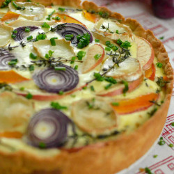 Kürbis Quiche Mit Ziegenkäse