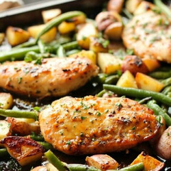 One Pan Honey Garlic Chicken And Vegetables