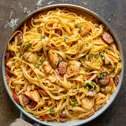 Cajun Chicken And Sausage Alfredo