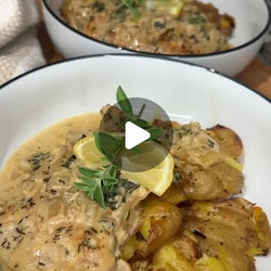 Creamy Dijon Chicken W/ Smashed Potatoes