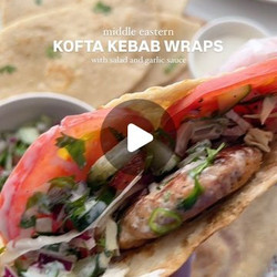 Middle Eastern Kofta Kebabs Wraps
