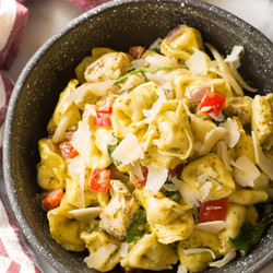 Chicken Pesto Tortellini Bake Recipe