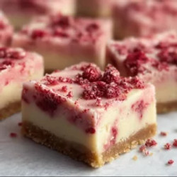 Creamy Strawberry Butter Bar Squares