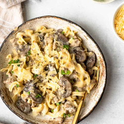 One Pot Turkey Stroganoff (lightened-up)