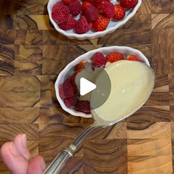 Créme Anglaise With Mixed Berries