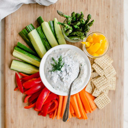 Crudite With Creamy Parmesan Herb Dip
