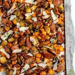 Sheet Pan Chicken Sausage With Harvest Veggies