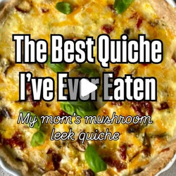 Mushroom Leek Quiche
