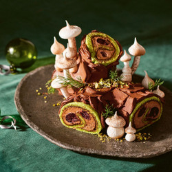 Pistachio Yule Log