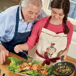 Jacques Pépin’s Roast Chicken On Garlicky Salad