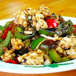 Stir-fried Squid With Black Bean Sauce