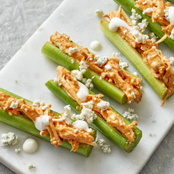 Buffalo Chicken Celery Boats