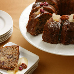 Spiced Apple Cake With Eggnog Sauce