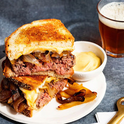 Classic Diner Patty Melts With Caramelized Onions