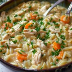 Creamy Chicken Pot Pie Orzo